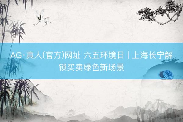 AG·真人(官方)网址 六五环境日 | 上海长宁解锁买卖绿色新场景
