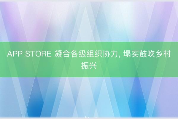 APP STORE 凝合各级组织协力， 塌实鼓吹乡村振兴