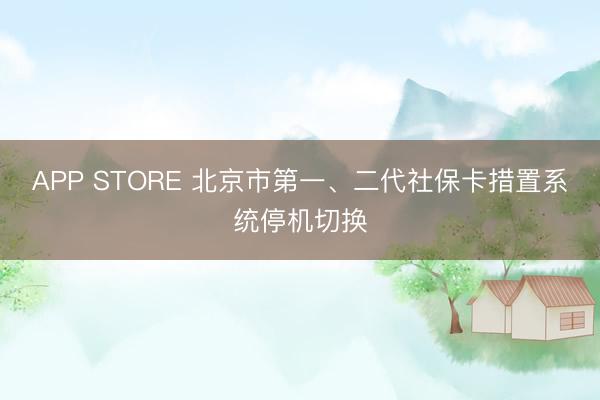 APP STORE 北京市第一、二代社保卡措置系统停机切换