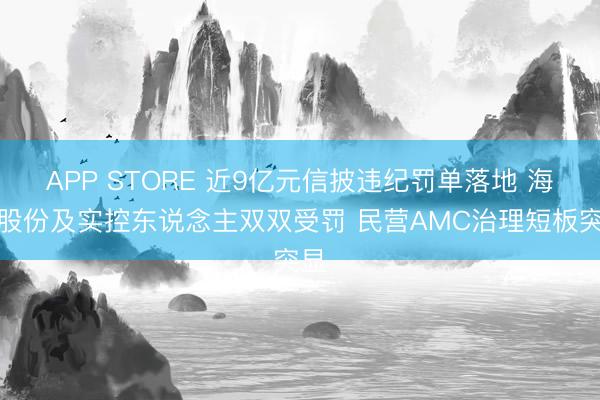 APP STORE 近9亿元信披违纪罚单落地 海德股份及实控东说念主双双受罚 民营AMC治理短板突显